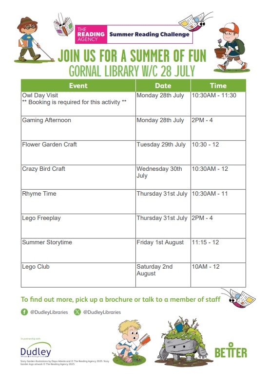 Gornal Library - Summer Reading Challenge Week 2